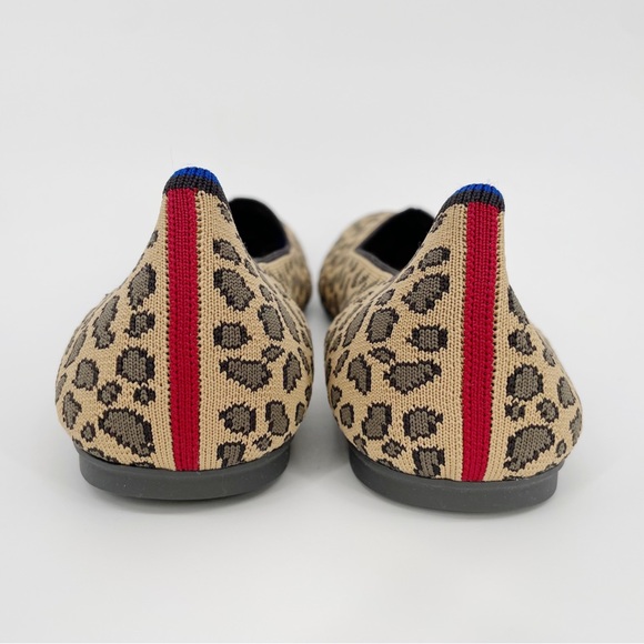 Rothy’s Spotted Cheetah Leopard Animal Print Flat Ballet Knit Stripe Shoes 12.5 - Picture 3 of 4